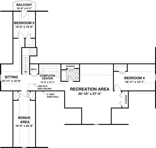Bonus Room image of The Edgewater Cove House Plan